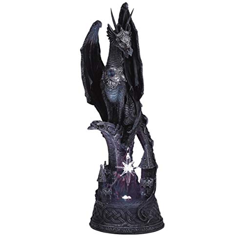 Dragon with LED Crystal Ball Figurine Model