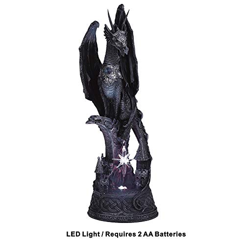 Dragon with LED Crystal Ball Figurine Model