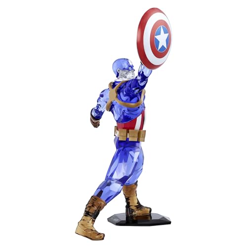 Captain America Figurine with Multicolored Crystals and Metal