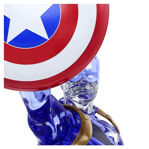 Captain America Figurine with Multicolored Crystals and Metal