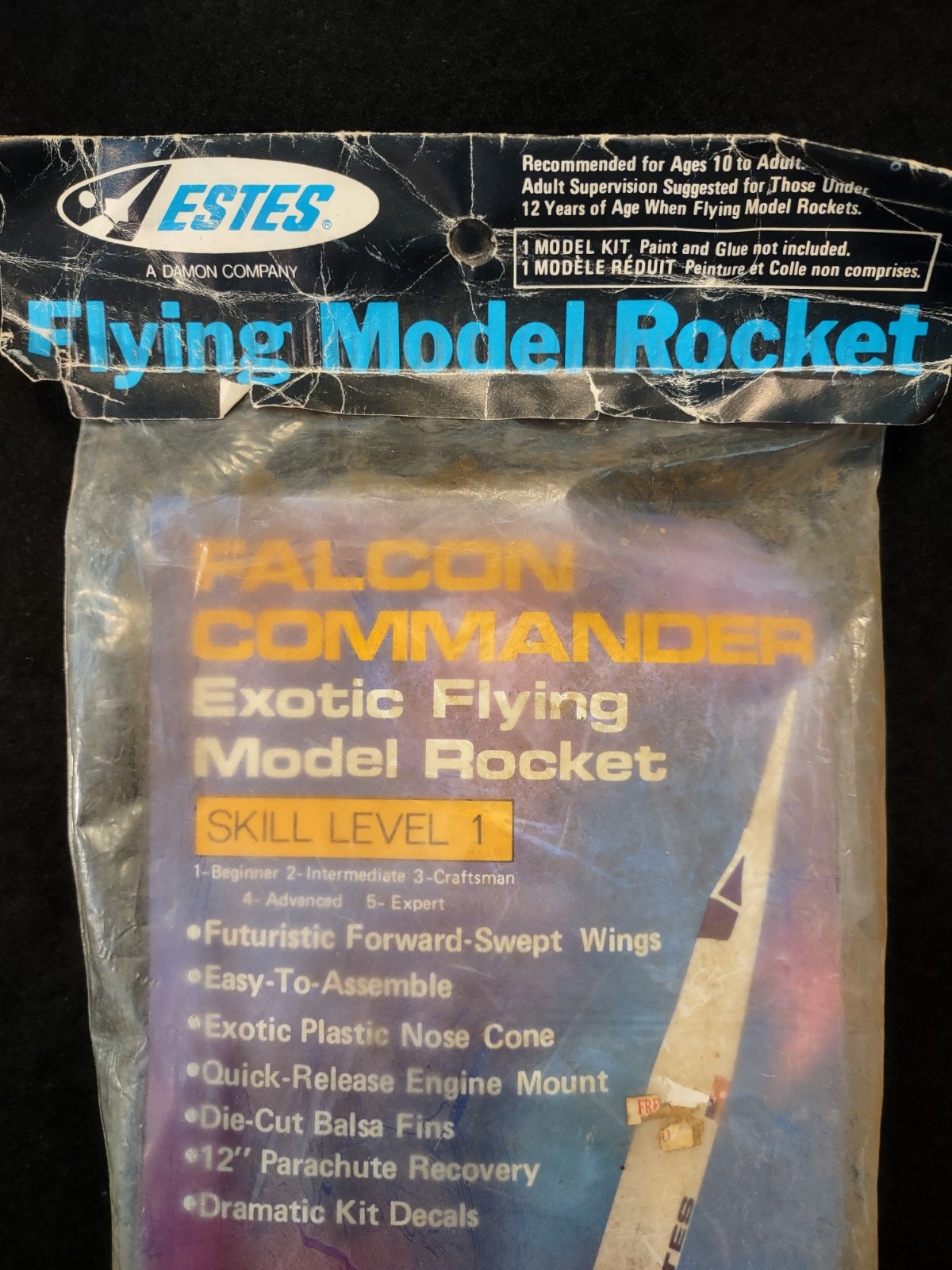 Futuristic Estes Falcon Commander Model Rocket Kit