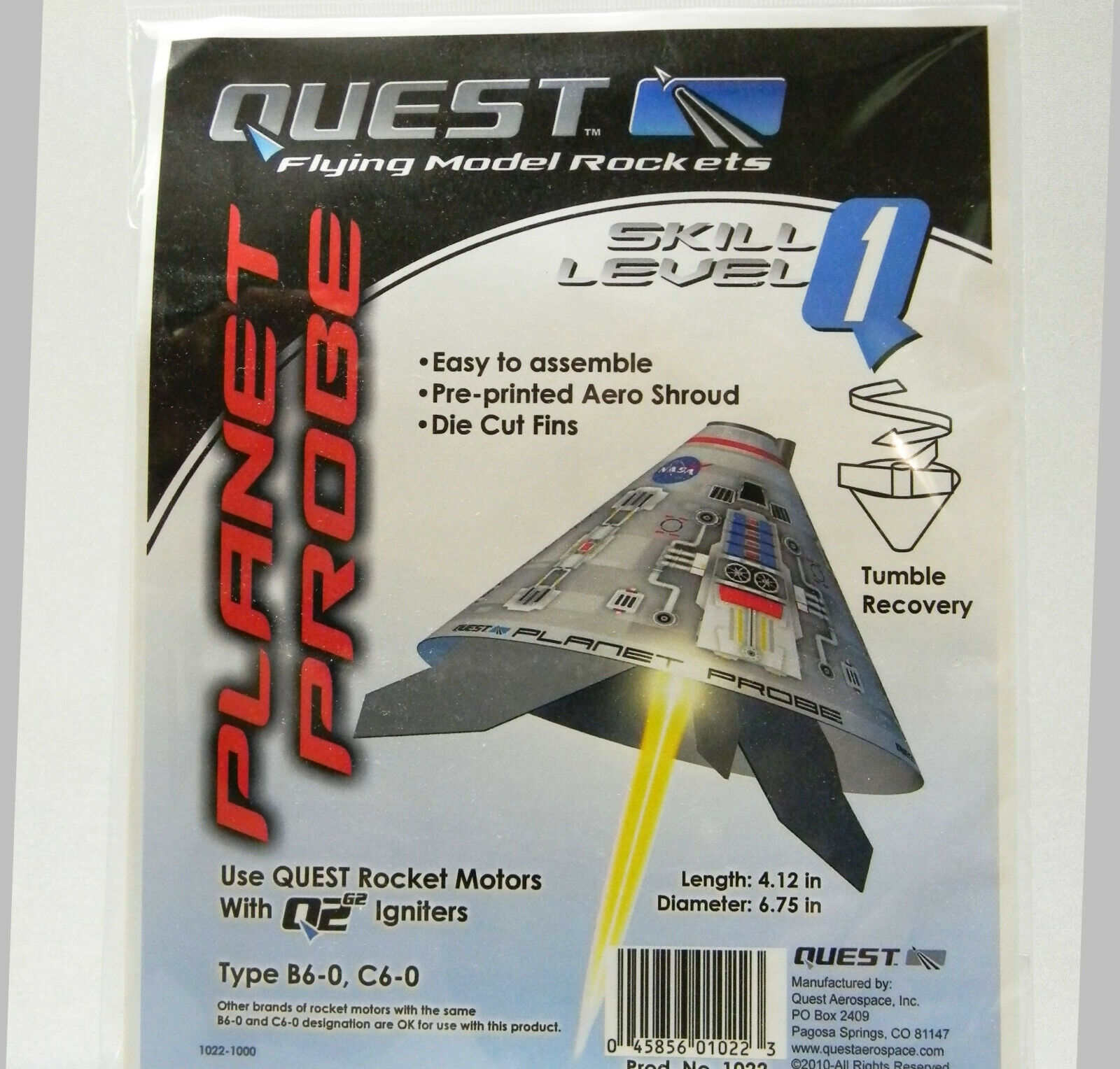 Quest Planet Probe Rocket Kit - Beginner Level