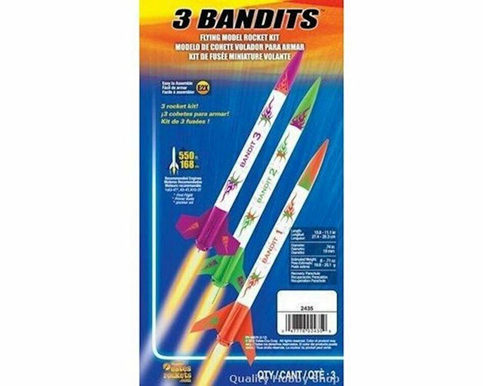 Estes Model Rocket Beginner Kit - 3 Bandits