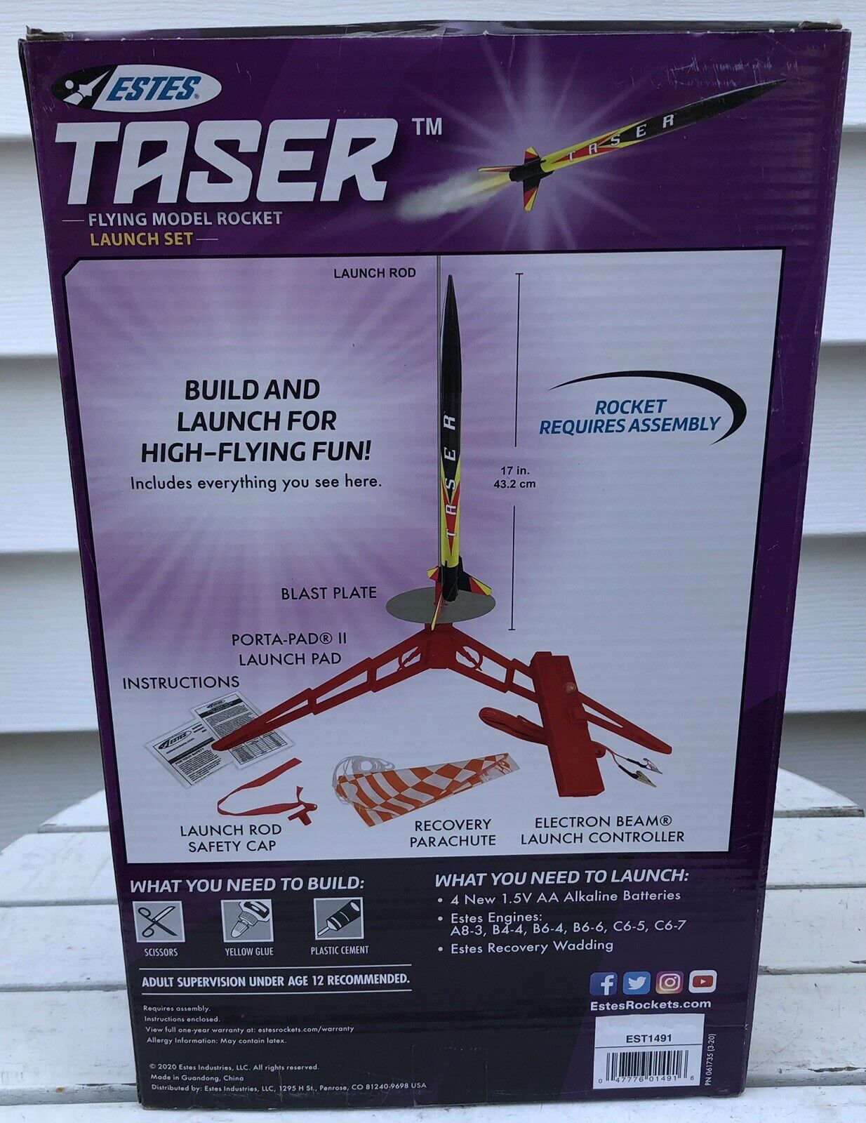 Estes Taser Model Rocket Launch Set - Beginner