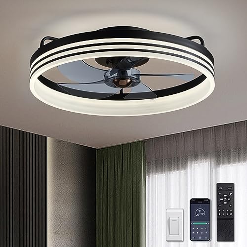 Smart Low Profile Ceiling Fan with Lights and Remote