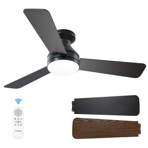 Amico 42" Black Ceiling Fan with Lights & Remote