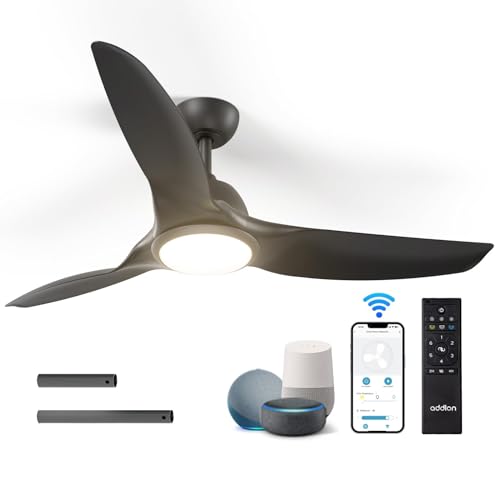 52" Smart Black Ceiling Fan with Remote/APP/Alexa