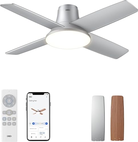 Smart Ceiling Fan with Lights, Remote Control, Quiet