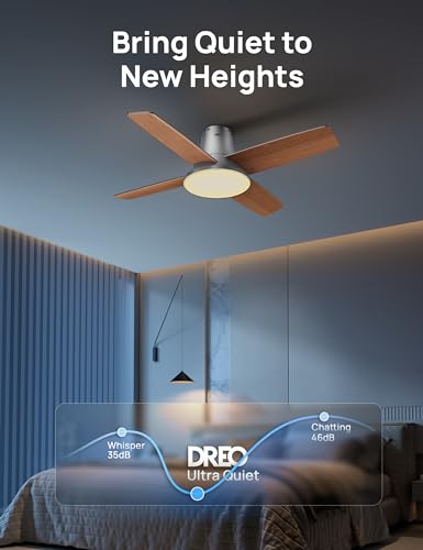 Smart Ceiling Fan with Lights, Remote Control, Quiet