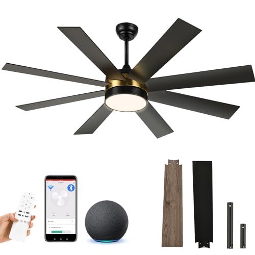 YITAHOME 60" Smart Ceiling Fan with Lights and Remote