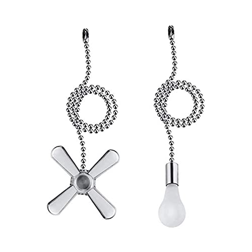 Nickel Beaded Ceiling Fan Pull Chain Set - 2 pcs