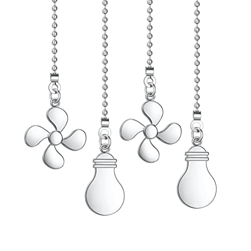 12-inch Silver Ceiling Fan Pull Chain Extender