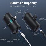 2-Pack 5000mAh Mini Portable Charger with LCD Display