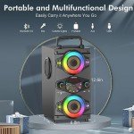 60W Portable Bluetooth Speaker with Subwoofer & Lights