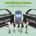 W-KING 90W Waterproof Bluetooth Speaker for Outdoors