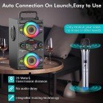 60W Portable Bluetooth Speaker with Subwoofer & Lights