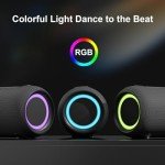 Portable Bluetooth Speaker with Deep Bass & RGB Lights