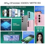 Xgody Mate 60: 6.79" HD Smartphone, 4G, 128GB