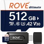 ROVE 512GB Micro SD Card with USB Reader