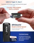 ROVE 512GB Micro SD Card with USB Reader