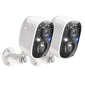 GMK 2-Pack Wireless Outdoor Security Cameras with Night Vision