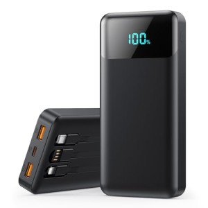 40800mAh Portable Charger with Built-in Cables