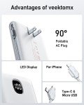VEEKTOMX 10000mAh Portable Power Bank with Cables