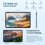 12-Inch Android Tablet with Keyboard and 2K Display