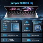 Jumper 2025 Laptop: Intel 8-Core, 16GB RAM, 512GB SSD