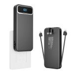 12000mAh Portable Charger with Built-in Cables