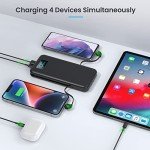 13800mAh Portable Charger with Built-in Cables