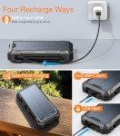GOODaaa 42800mAh Portable Power Bank with 4 Cables