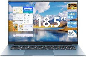 Naclud 18.5" Windows 11 Laptop with 32GB RAM