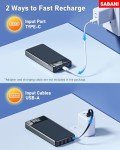 SABANI 35000mAh Fast Charging Power Bank with Cables