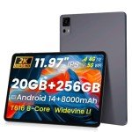 12" Android 14 Tablet with 256GB Storage