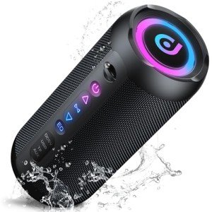 IPX7 Waterproof Bluetooth Speaker with RGB Lights