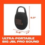 JBL Clip 5: Portable Waterproof Bluetooth Speaker (Black)