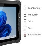 Rugged 8" Tablet with Barcode Scanner & NFC