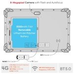 Rugged 8" Tablet with Barcode Scanner & NFC