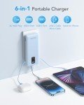 Charmast 10000mAh Portable Charger with Built-in Cables
