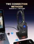 Wireless Stereo Headset with Noise Canceling Microphone