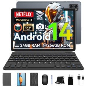 2025 Android 14 Tablet with Keyboard and Stylus