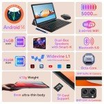 2025 Android 14 Tablet with Keyboard and Stylus