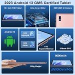 Oangcc 10" Android 13 Tablet with 14GB RAM