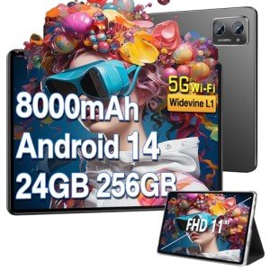 SUAAT 11" Android Tablet - 24GB RAM, 256GB Storage