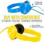 Colorful Classroom Headphones - 10 Pack Set