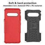 LG V60 ThinQ Rugged Dual Layer Case with Kickstand