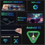 12-Inch Android Tablet with 20GB RAM and 2TB Expandable Storage