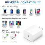 20W Fast Charging USB-C Wall Charger & Cable