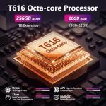 12" Android 14 Tablet with 256GB Storage